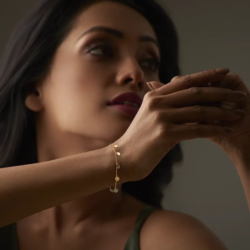 Heartbeats of Gold Bracelet