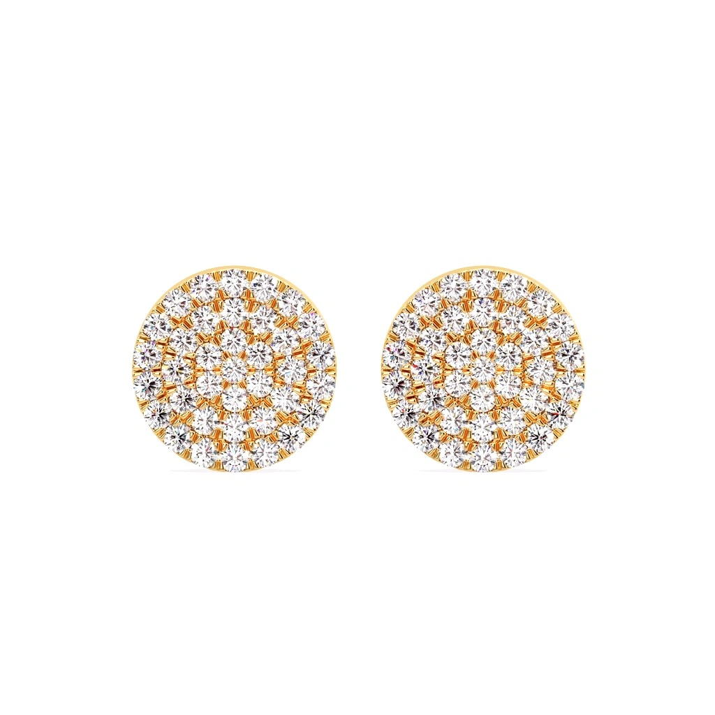 Diamond Disc Earrings