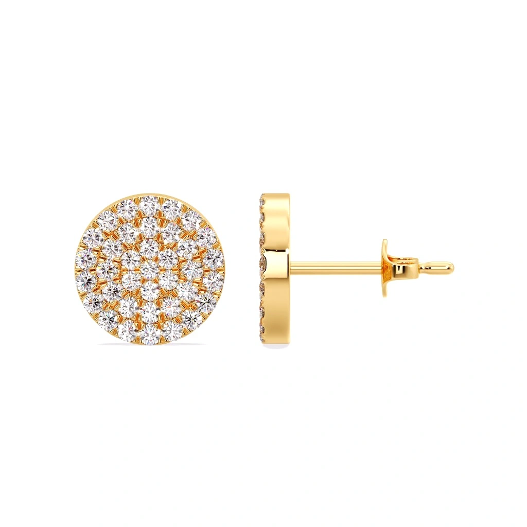 Diamond Disc Earrings