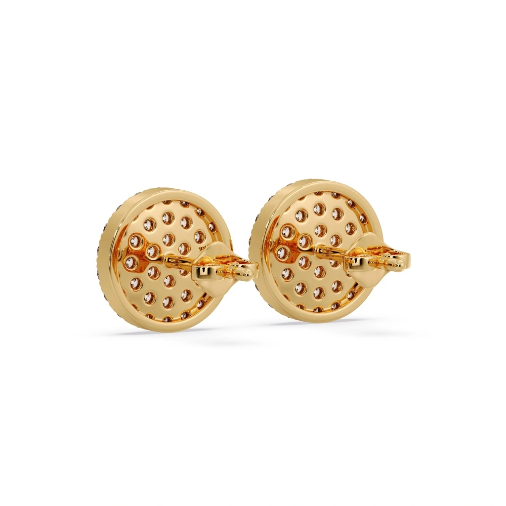 Diamond Disc Earrings