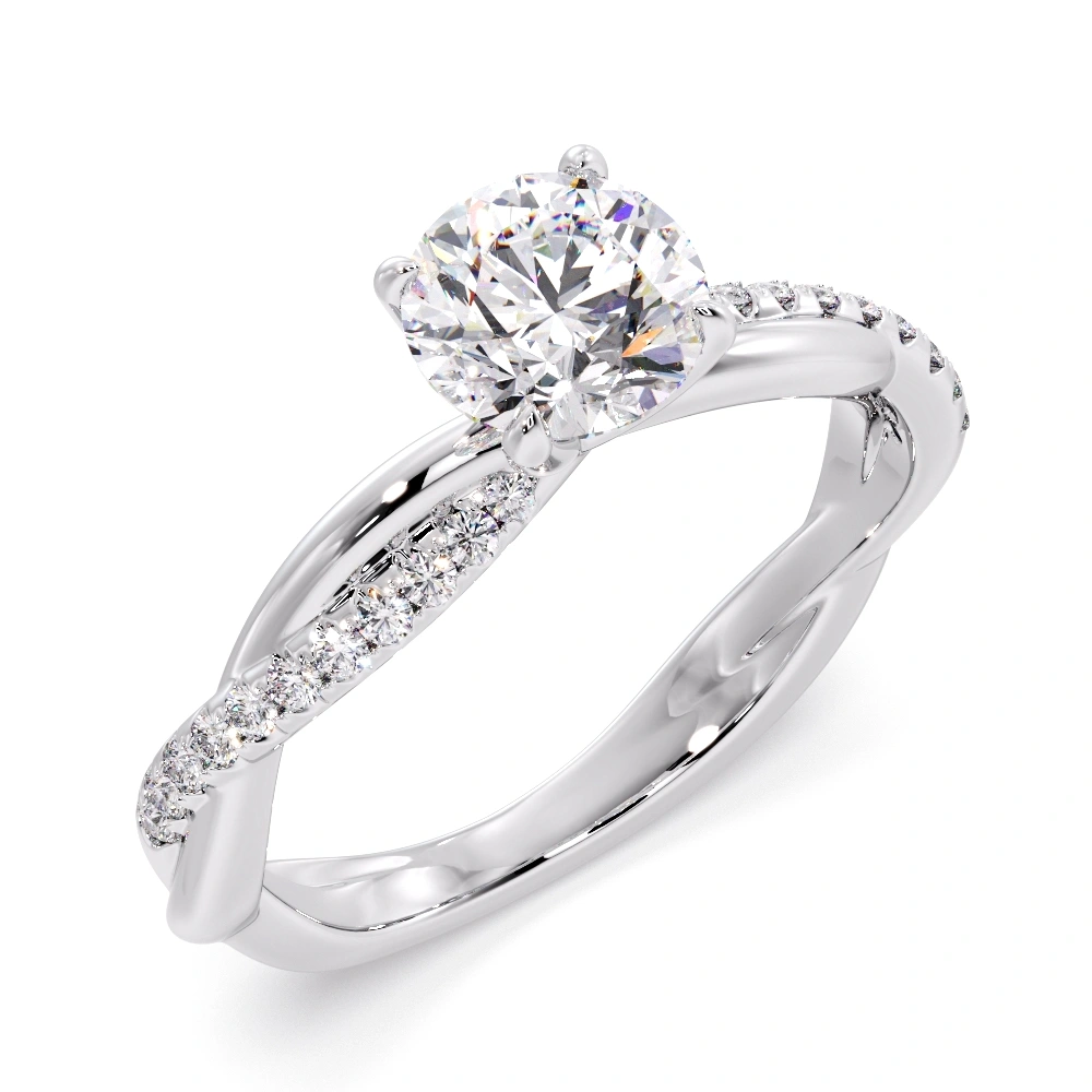 Diamond Ring Rope Gold & Diamond Rings – Certified 14K/18K light weight Daily Jewellery ...